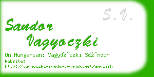 sandor vagyoczki business card